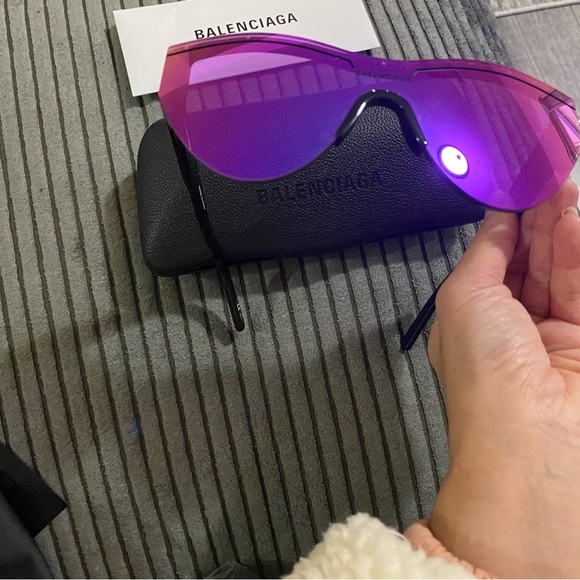 LIKE NEW💜RARE💜BALENCIAGA MIRRORED SUNGLASSES - Picture 14 of 15